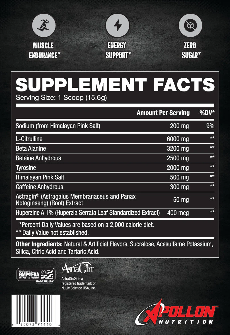 Apollon Gym Classic Pre-Workout Single Serve - Image 8